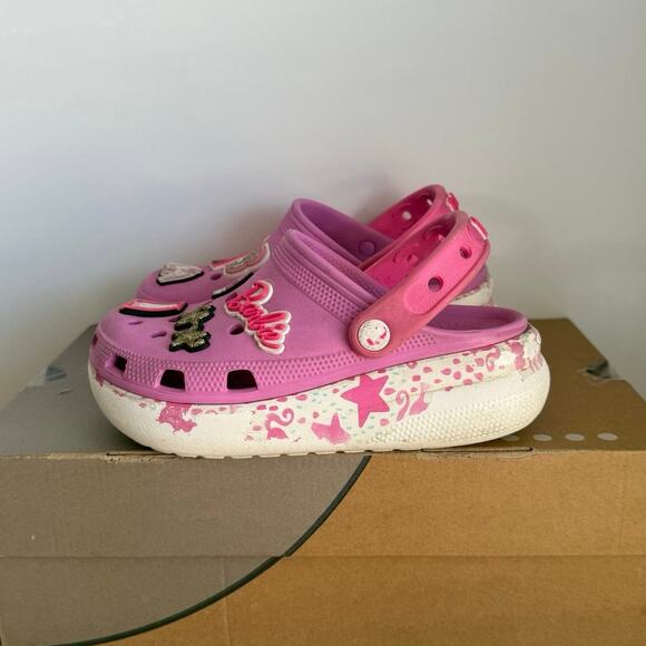 Limited Edition Crocs X Barbie Girls Clog Barbie Pink Kids Sandal - J 2 - Picture 4 of 9